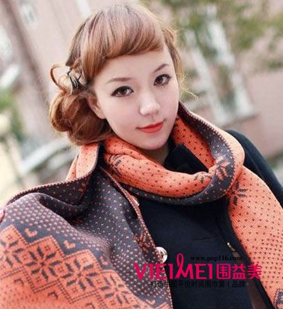 時尚百搭圍巾 打造巴掌臉小女人,最新服裝圖片-圍益美商城