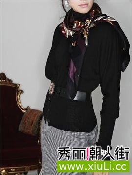 艷麗絲巾 OL巧搭扮俏皮,最新服裝圖片-圍益美商城