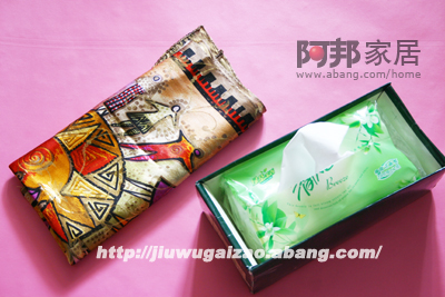 巧用舊絲巾做漂亮紙巾盒2