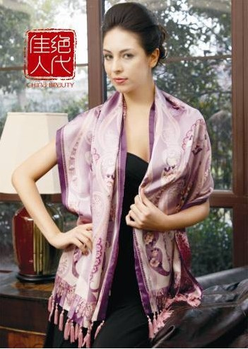 春日里的愛意 絕代佳人絲巾,最新服裝圖片-圍益美商城