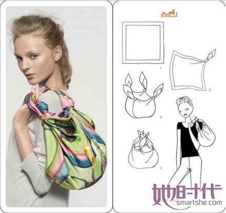 巧系絲巾，10種實(shí)用方法春季扮靚！[圖]