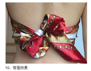 將絲巾變成內(nèi)衣的具體方法
