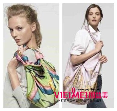 絲巾原來可以這么百變？  驚艷系法唯美視覺,最新服裝圖片-圍益美商城