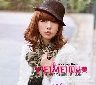 可愛女生的圍巾帽子的完美搭配,最新服裝圖片-圍益美商城