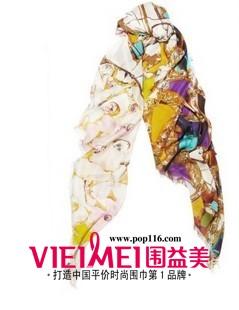 新品印花絲巾單品 春夏季節的初選擇,最新服裝圖片-圍益美商城
