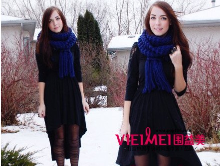 很適合甜美的輕熟女時尚圍巾,最新服裝圖片-圍益美商城