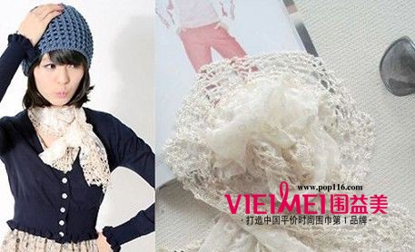 清純MM裝扮絲巾，給男人們春心一動的感覺,最新服裝圖片-圍益美商城